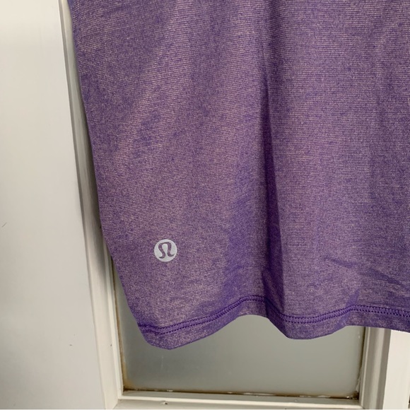 LULULEMON Purple Iridescent Cropped Muscle Tee Sleeveless Top - Picture 10 of 10